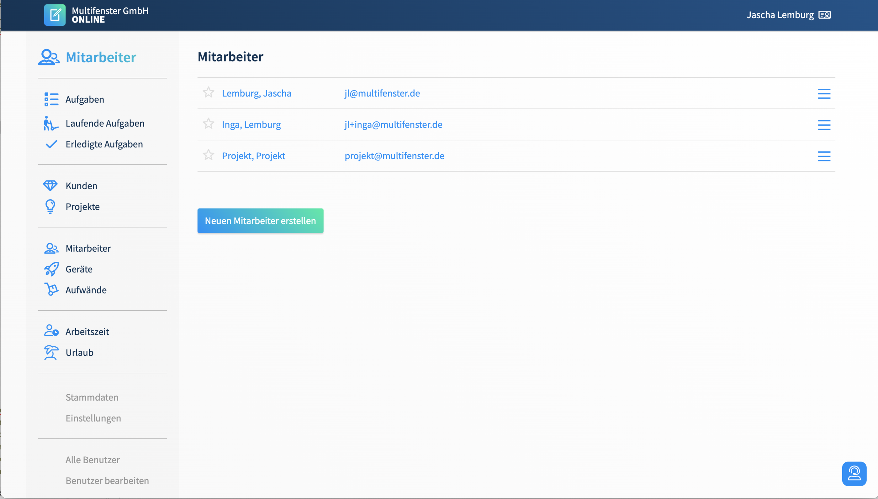 Mitarbeiter hinzufügen